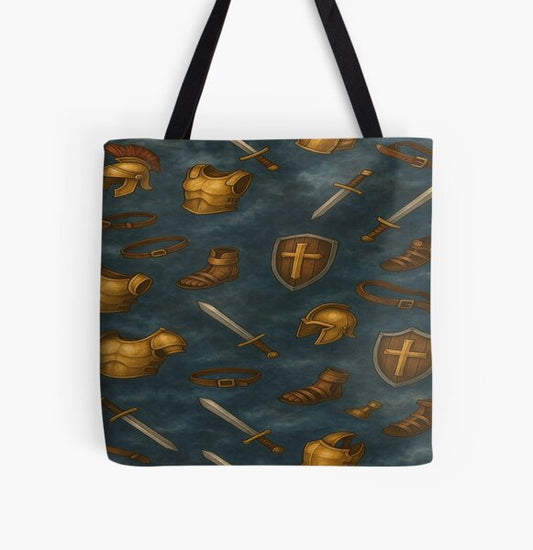 Full Armor of God – Christian Warrior Pattern Tote Bag