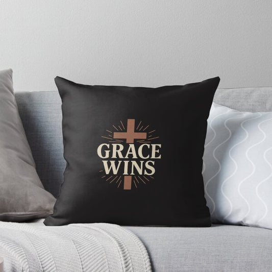 Grace wins  Pillow