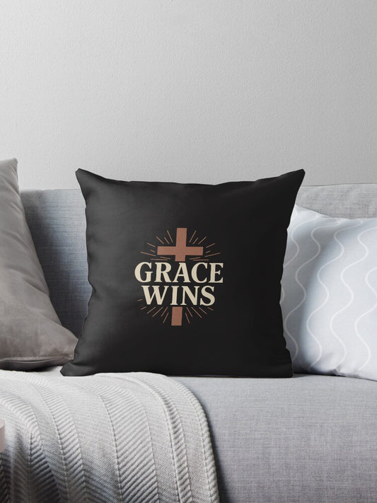 Grace wins  Pillow