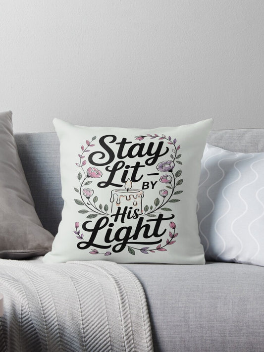 Stay Lit in his light Pillow