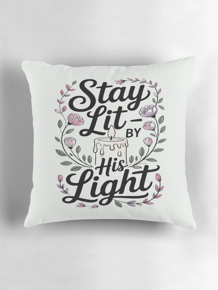 Stay Lit in his light Pillow